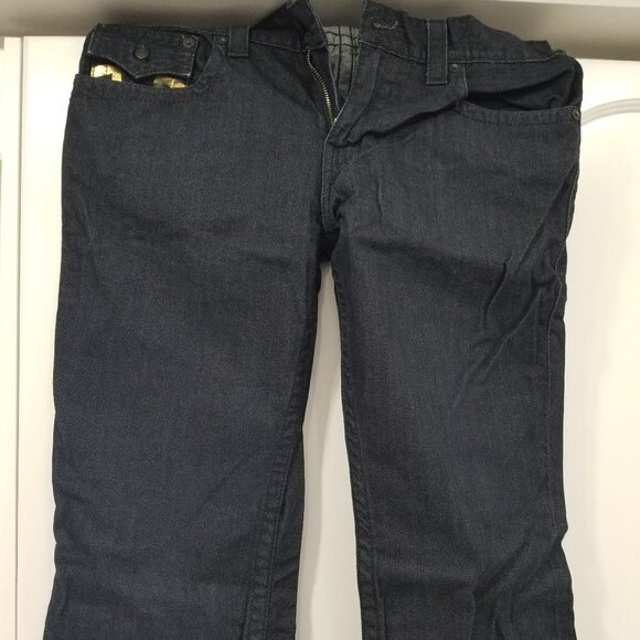 MEN'S True Religion Jeans Size 34 with Golden Smile - Picture 3 of 11